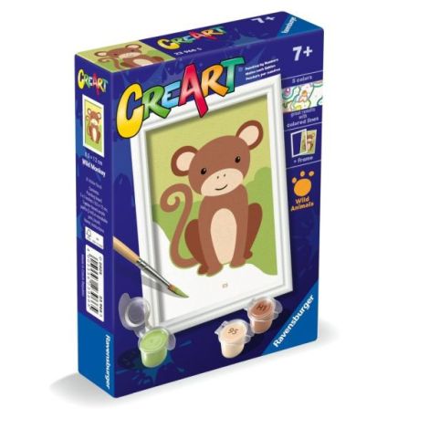 Ravensburger - CreArt pictura pe numere pentru copii maimuta salbatica - poza 2