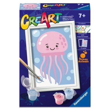 Ravensburger - CreArt pictura pe numere pentru copii meduza prietenoasa - poza 1