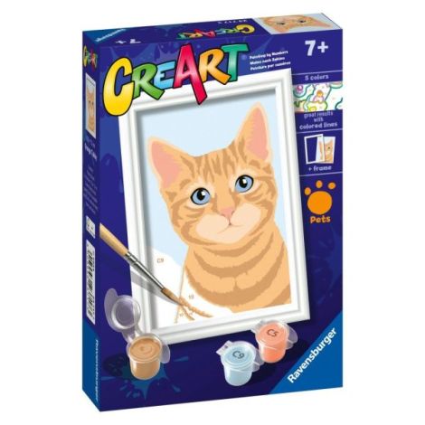 Ravensburger - CreArt pictura pe numere pentru copii pisicuta portocalie - poza 2