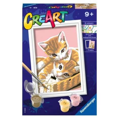 Ravensburger - CreArt pictura pe numere pentru copii pisicute dragalase - poza 1