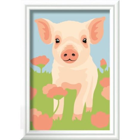 Ravensburger - CreArt pictura pe numere pentru copii porcusor dragut - poza 3