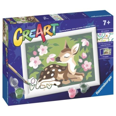 Ravensburger - CreArt pictura pe numere pentru copii pui de caprioara si flori - poza 2