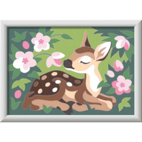 Ravensburger - CreArt pictura pe numere pentru copii pui de caprioara si flori - poza 3