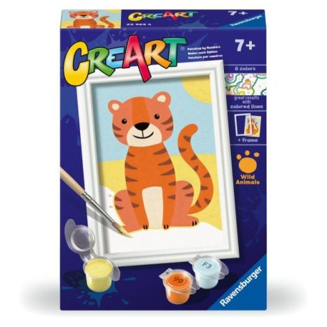 Ravensburger - CreArt pictura pe numere pentru copii tigru salbatic - poza 1