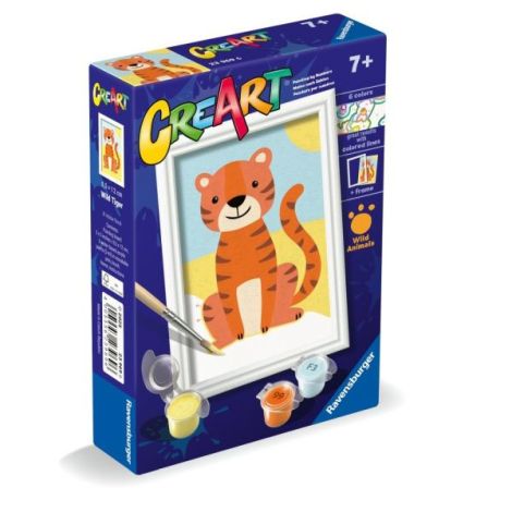 Ravensburger - CreArt pictura pe numere pentru copii tigru salbatic - poza 2