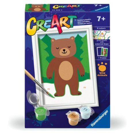 Ravensburger - CreArt pictura pe numere pentru copii urs salbatic - poza 1