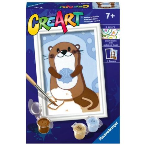 Ravensburger - CreArt pictura pe numere pentru copii vidra dragalasa - poza 1