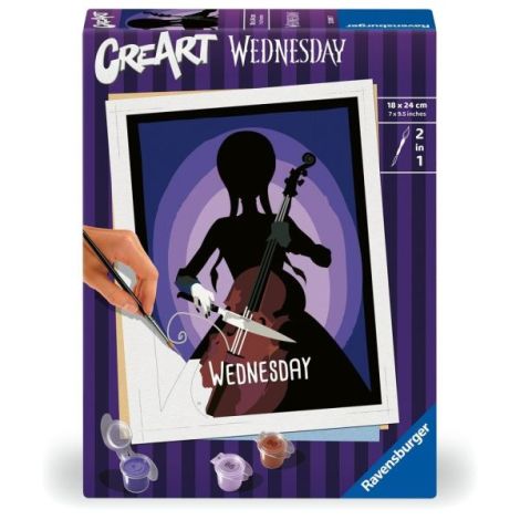 Ravensburger - CreArt pictura pe numere pentru copii Wednesday - poza 1