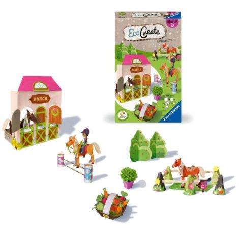 Ravensburger - Eco Create Set de creatie ferma de cai ce include 6 proiecte - poza 1
