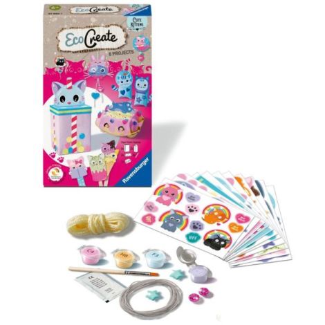 Ravensburger - Eco Create Set de creatie pisicute ce include 6 proiecte - poza 1