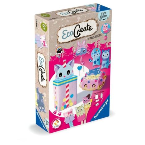 Ravensburger - Eco Create Set de creatie pisicute ce include 6 proiecte - poza 2