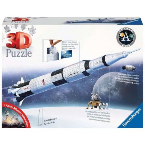 Ravensburger - Puzzle 3d Apollo Saturn V 440 Piese - poza 2