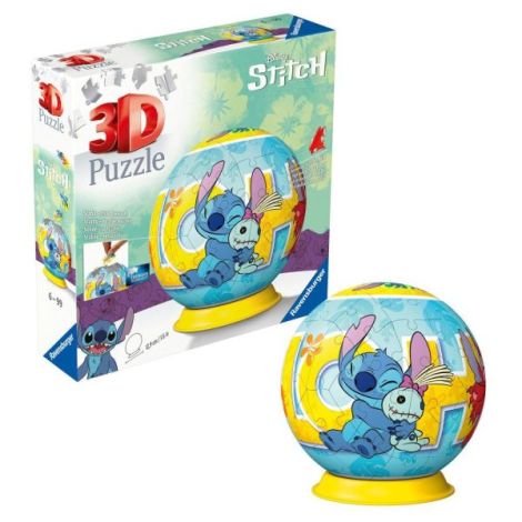 Ravensburger - Puzzle 3D bila Disney Stitch 72 piese - poza 1