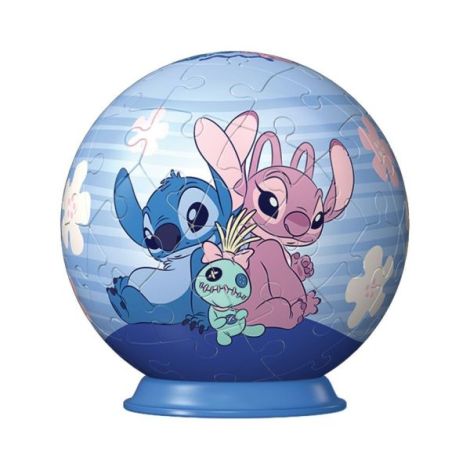 Ravensburger - Puzzle 3D bila Disney Stitch Angel si Stitch 54 piese - poza 3