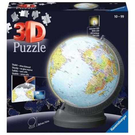Ravensburger - Puzzle 3d Cu Led Globul Pamantesc 540 Piese - poza 2