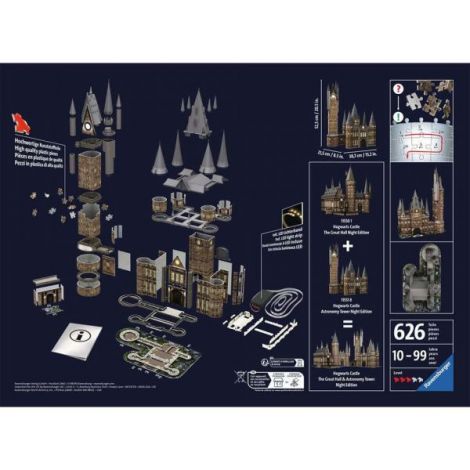 Ravensburger - Puzzle 3d Cu Led Harry Potter Turn Astronomie 540 Piese - poza 3