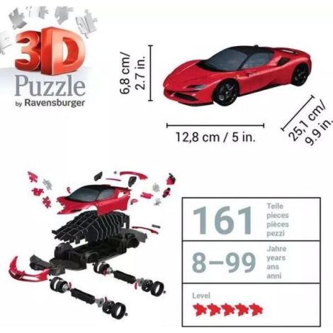 Ravensburger - Puzzle 3D Ferrari SF 90 108 piese - poza 5