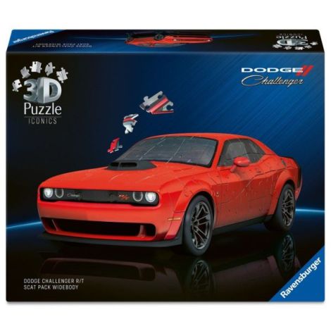 Ravensburger - Puzzle 3D iconic Dodge Challenger Road Track Scat Pack Widebody 108 piese model de colectie - poza 2
