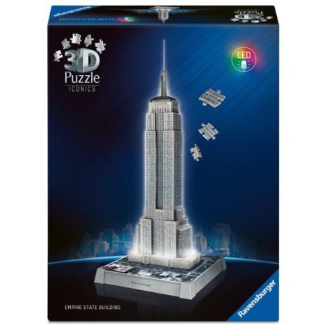 Ravensburger - Puzzle 3D iconic Empire State Building cu LED 216 piese model de colectie in miniatura - poza 2