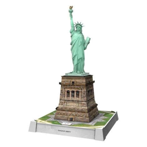 Ravensburger - Puzzle 3D iconic Statia Libertatii cu LED 108 piese model de colectie in miniatura - poza 3