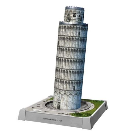 Ravensburger - Puzzle 3D iconic Turnul din Pisa cu LED 216 piese model de colectie in miniatura - poza 3