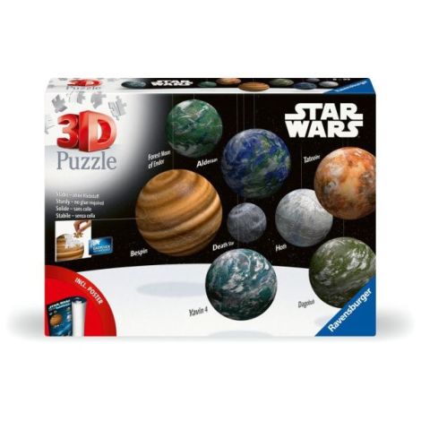Ravensburger - Puzzle 3D planetele din galaxia Star Wars 531 piese - poza 2