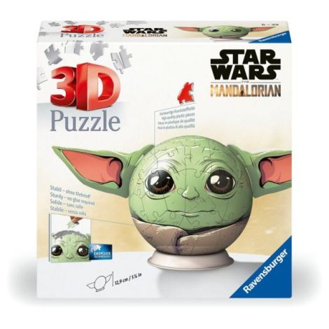 Ravensburger - Puzzle 3D Star Wars The Mandalorian figurina Grogu cu urechi 72 piese - poza 2