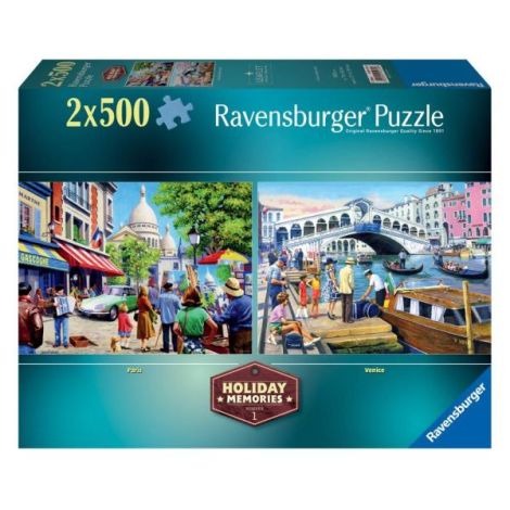 Ravensburger - Puzzle amintiri din vacanta 2x500 piese - poza 1