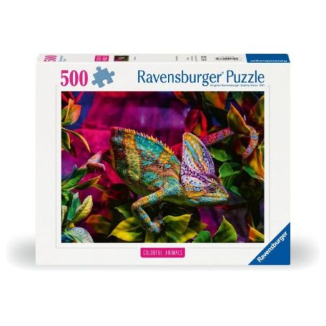 Ravensburger - Puzzle animale colorate cameleon 500 piese - poza 1