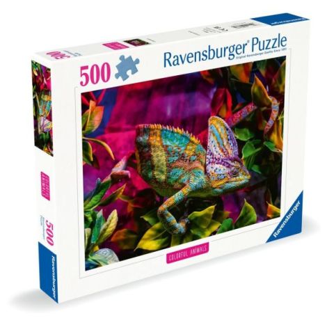 Ravensburger - Puzzle animale colorate cameleon 500 piese - poza 2