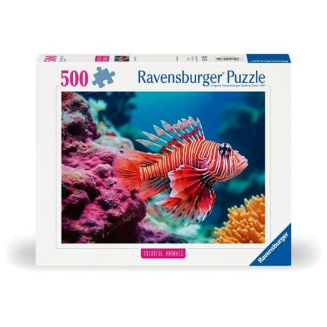 Ravensburger - Puzzle animale colorate pestele leu rosu 500 piese - poza 1