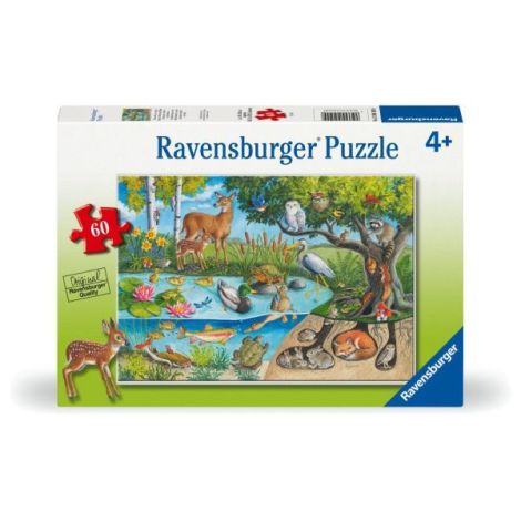 Ravensburger - Puzzle animale deasupra si sub apa 60 piese - poza 1
