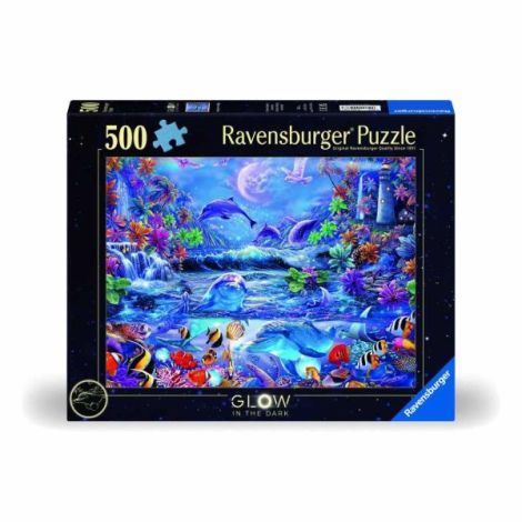 Ravensburger - Puzzle animale marine 500 piese straluceste in intuneric design nou - poza 1