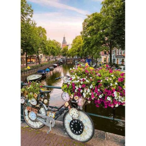 Ravensburger - Puzzle bicicleta in Amsterdam 1000 piese - poza 1