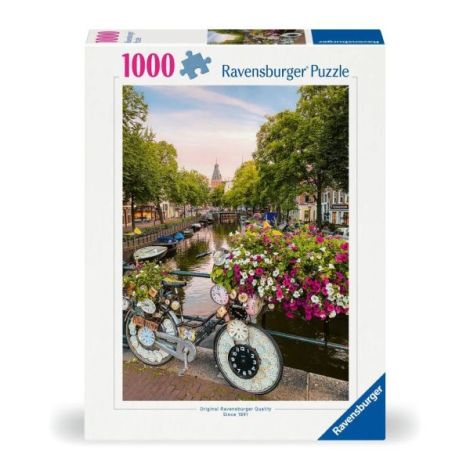Ravensburger - Puzzle bicicleta in Amsterdam 1000 piese - poza 2