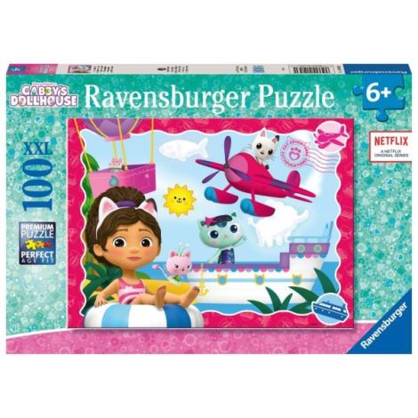 Ravensburger - Puzzle casa de papusi a lui Gabby 100 piese - poza 2
