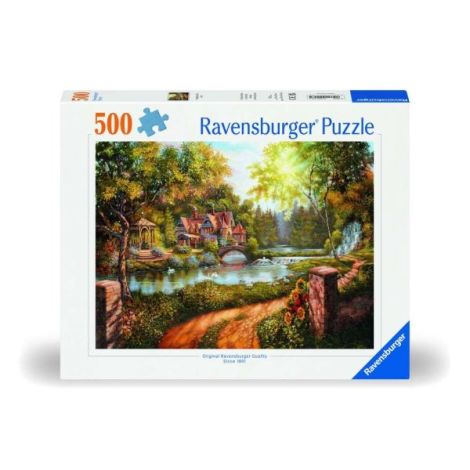 Ravensburger - Puzzle casuta langa rau 500 piese design nou - poza 1