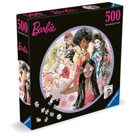 Ravensburger - Puzzle cerc Barbie 500 piese - poza 2