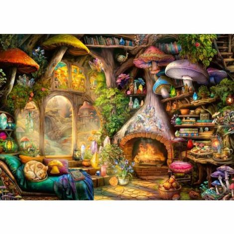 Ravensburger - Puzzle coliba ciupercutelor 1000 piese - poza 3