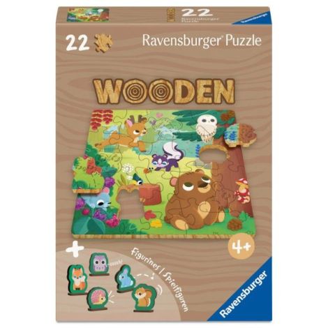 Ravensburger - Puzzle din lemn animalele padurii 22 piese - poza 2