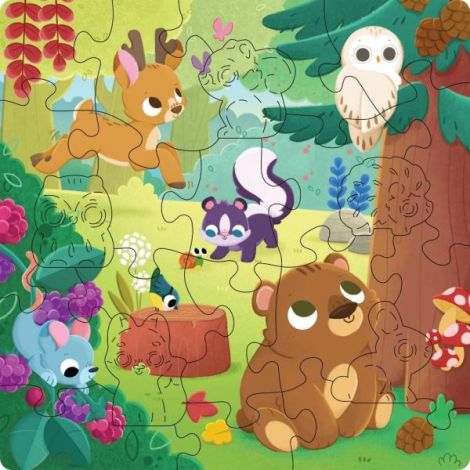 Ravensburger - Puzzle din lemn animalele padurii 22 piese - poza 3