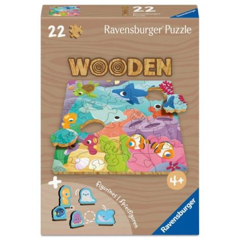 Ravensburger - Puzzle din lemn vietati marine 22 piese - poza 2