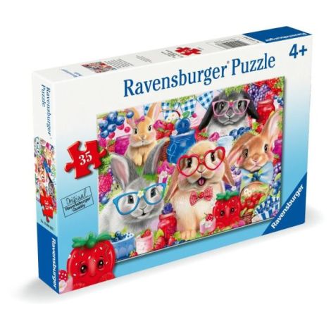 Ravensburger - Puzzle iepurasi si fructe de padure 35 piese - poza 2