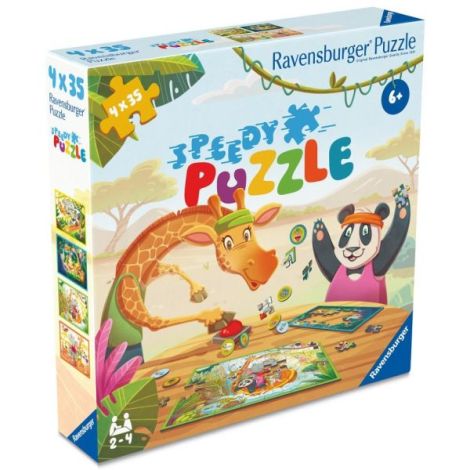 Ravensburger - Puzzle interactiv cu buton sonor pentru testarea rapiditatii animalute jucause 4x35 piese - poza 1