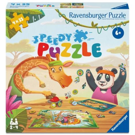 Ravensburger - Puzzle interactiv cu buton sonor pentru testarea rapiditatii animalute jucause 4x35 piese - poza 2