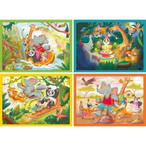 Ravensburger - Puzzle interactiv cu buton sonor pentru testarea rapiditatii animalute jucause 4x35 piese - poza 3