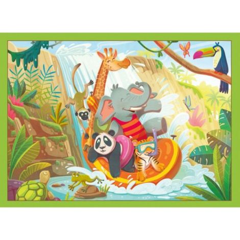 Ravensburger - Puzzle interactiv cu buton sonor pentru testarea rapiditatii animalute jucause 4x35 piese - poza 4