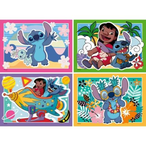 Ravensburger - Puzzle interactiv cu buton sonor pentru testarea rapiditatii Disney Stitch 4x35 piese - poza 3
