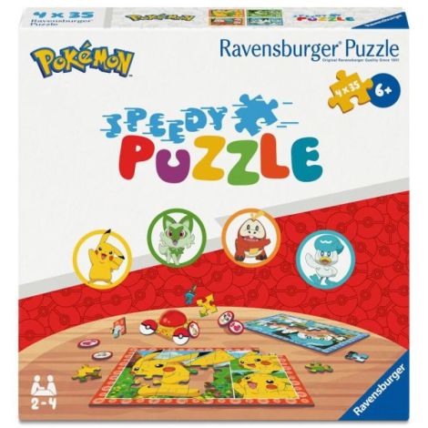 Ravensburger - Puzzle interactiv cu buton sonor pentru testarea rapiditatii Pokemon 4x35 piese - poza 2