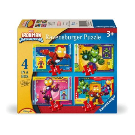 Ravensburger - Puzzle Iron Man si prietenii 4 buc in cutie 12 16 20 24 piese - poza 2